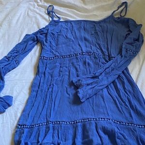 Blue “shirt” with open shoulders